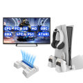 BBOOM【In stock】 Multifunction Vertical Stand With Cooling Fan Base Dual Controller Charging Dock Station for PS5 Digital Edition Spot delivery. 