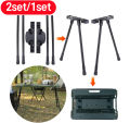 Folding Camping Table Legs Metal Foldable Table Legs Adjustable Height Workbench Legs DIY Camping Equipment Outdoor Travel. 