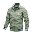 Lonsdale - Men's slim fit standing neck baseball jacket, Happy logo, casual, latest spring fashion, high quality, 2024.