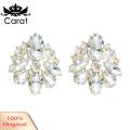 Carat Wedding Party Ear gs Sparkling Rhinestone Geometric Stud Ear gs for Women Elegant Ear Jewelry for Prom Parties Geometric Ear gs. 