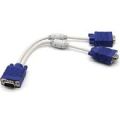 VGA Splitter Cable 1 Computer to Dual 2 Monitor Adapter Y Splitter Male to Female VGA Wire Cord for PC Laptop. 