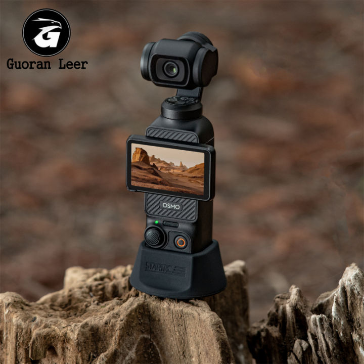 Camera Mount Base Handheld Camera Base Mount Silicone Non-Slip Fixed Base Handheld Module Holder Camera Expansion Adapter Compatible for DJI Pocket 3 Camera