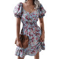 2024 Amazon Summer New Independent Station European and American Cross-border TEMU Foreign Trade Women's Casual Ruffle Dress. 