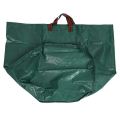 270L Garden Waste Bag Large Strong Waterproof Heavy Duty Reusable Foldable Rubbish Grass Sack - green. 