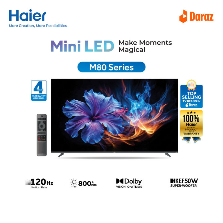 Haier%2065%20Inch%20Mini%20LED%204K%20UHD%20Google%20TV%20%20with%20Free%20Delivery%20&%20Installation%20(H65M80FUX)%20-%20Image%203