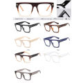 Retro Square Reading Glasses For Men Anti Blue Light Fashion Oversized Flat Top Prescription Glasses Frame For Man Classic. 