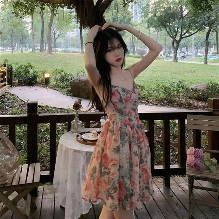 Sleeveless%20Dress%20Women%20Floral%20A-line%20Elegant%20French%20Style%20Summer%20Dresses%20-%20Image%202