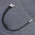 3 in 1 audio cable 3.5 mm / 0.1 inch male to female stereo Audio with high compatibility for portable player. 