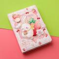 Cute Magnetic Button Notebook Color Pages Illustration Student Planner Agenda Notepad Girl Diary Book. 