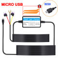 24h Parking Monitoring Car Dvr Dashcam Camera Hardwire Kit For Low Vol Protection Mini Usb Port 12-30v In 5v2.5a Car Assecories. 