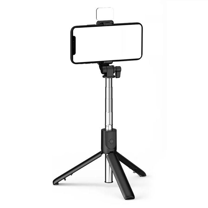 R1S 3 in 1 Bluetooth Remote Control Tripod Selfie Stick Current and Voltage: CR 1632/70mAh (Replaceable) Material: ABS + Stainless Steel
