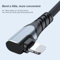 ADC-009 20W USB-C/Type-C to 8 Pin Double Elbow Data Cable, Length:2m. 