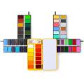 Superior Solid Watercolor Paint Set 60 Colors Portable Pearlescent and Macaron Shades.