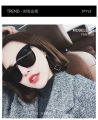 2022 New Trendy Round Face Sunglasses for Women G M Sunglasses for Women with Large Frame Stars Same Style Internet Celebrity Retro Korean Style Glasses.