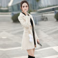 2024 New Autumn Winter Woolen Coat Female Medium Length Casua Loose Women Woolen Jacket Slim Lady Clothing Women's Coats Overcoa.