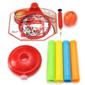 Practical Adjustable 4 Sizes Basketball Backboard Stand Hoop Net Ball Pump Set Children Outdoor Toy.