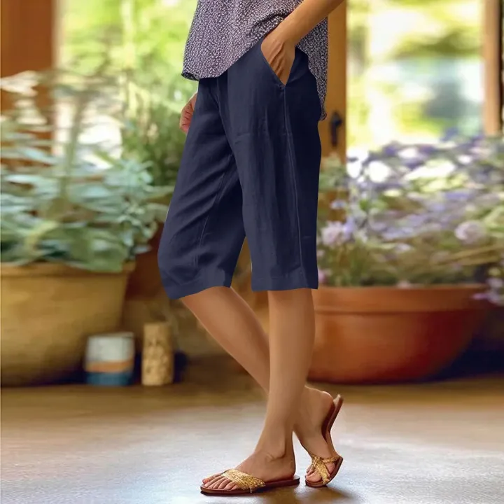Women%E2%80%99s%20Comfortable%20Capris%20Cotton%20Pants%20Drawstring%20Elastic%20Waist%20Pants%20Casual%20Cropped%20Trousers%20Daily%20Breeches%20Five%20Half%20Pants%20Pantalone%20-%20Image%209