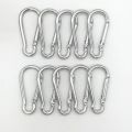10pcs M6 Color Carabiners Aluminum Alloy Carabiner Spring Snap Clip Hooks Keychain Climbing Carabiner for Keys Camping Tools.