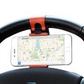 Car Phone Holder Mounted On Steering Wheel Cradle Smart Mobile Phone Clip Mount Holder Car Accessories Interior.