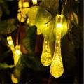 20 LED Icicle Lights Solar Powered Raindrop String Fairy Lights for Out. 