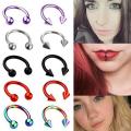 Tapered Spiked / Beads Horseshoe-shaped Round Nose Ring Earrings Body Jewelry. 