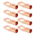 50Pcs Copper Ring Lug Terminal Bagged Cold Pressed Red SC Series Connector. 