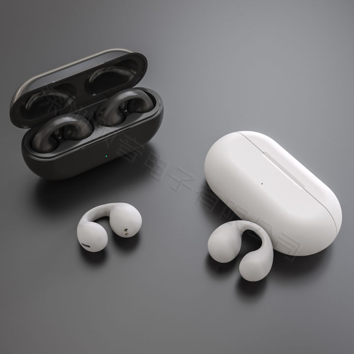 Machine S wireless Bluetooth in-ear stereo TW ear sports sweatproof dual-machine ear clip type does not enter the black and white bone conduction ear