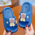 Children's slippers women's thick-soled cartoon korean version home flip-flops DIY girls anti-slip soft-soled parent-child sandals men.