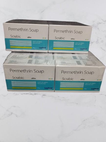 Indian Permethrin Anti Scabies Scrabic Soap 75gm ( 5 pcs )
