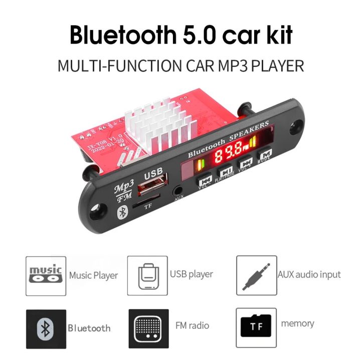 SCHEDA DECODER BLUETOOTH 5.0 MP3 supporta vivavoce FM DC 12V MP1891 EUR