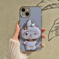 Kuromi My Melody Mirror Holder Case For Samsung Galaxy S23 Ultra S22 S21 S20 FE S10 Note 20 10 Plus A24 A34 A54 Plating Cover. 