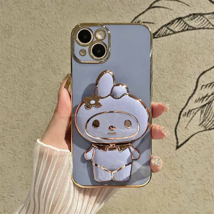 Kuromi%20My%20Melody%20Mirror%20Holder%20Case%20For%20Samsung%20Galaxy%20S23%20Ultra%20S22%20S21%20S20%20FE%20S10%20Note%2020%2010%20Plus%20A24%20A34%20A54%20Plating%20Cover%20-%20Image%207