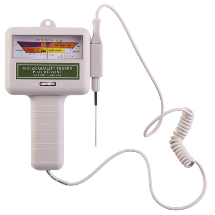 PC101 PH Meter Water Quality Tester PH/CL2 Meter CL2 Chlorine Tester Water Detector for Swimming Pool Spa Aquarium PH Test Tool for Water