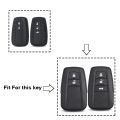 KEYYOU 2/3 Carbon Silicone Key Case Fob Cover Car For Toyota C-HR 2017 2018 Car Styling. 