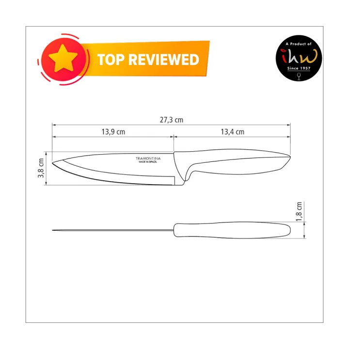 Plenus%207"%20Chef's%20Knife%20%E2%80%93%20Professional%20Stainless%20Steel%20Kitchen%20Knife%20-%2023426/067%20-%20Image%202