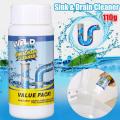 Powerful Drain And Sink Cleaner Powder - Cleaner Agents Sink & Toilet Foaming Sterilizes Pipes Cleaner-110g. 