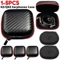 5-1PC KZ Earphones Case QKZ Wired Earphone Storage Case Portable Earbuds Headset Bag Anti-Pressure Charging Cable Organizer Bags.