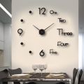 Luxury Decor 3D Wall Clock Sticker DIY Mirror Clock Brief Living Room Decor Modern Design Silent Acrylic Big Watch. 