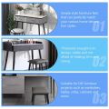 Furniture Cabinet Legs Metal Table Vanity Support Feet Black Tapered Stainless Steel. 