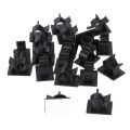 20Pcs Black Adjustable Plastic Cable Clamps Self Adhesive Car Cable Clips Wire Organizer. 