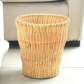 Retro Rattan Trash Can Dustbin Office Paper Bas Kitchen Garbage Bin Waste Basket Bathroom Toilet Paper Bucket Storage Bucket. 