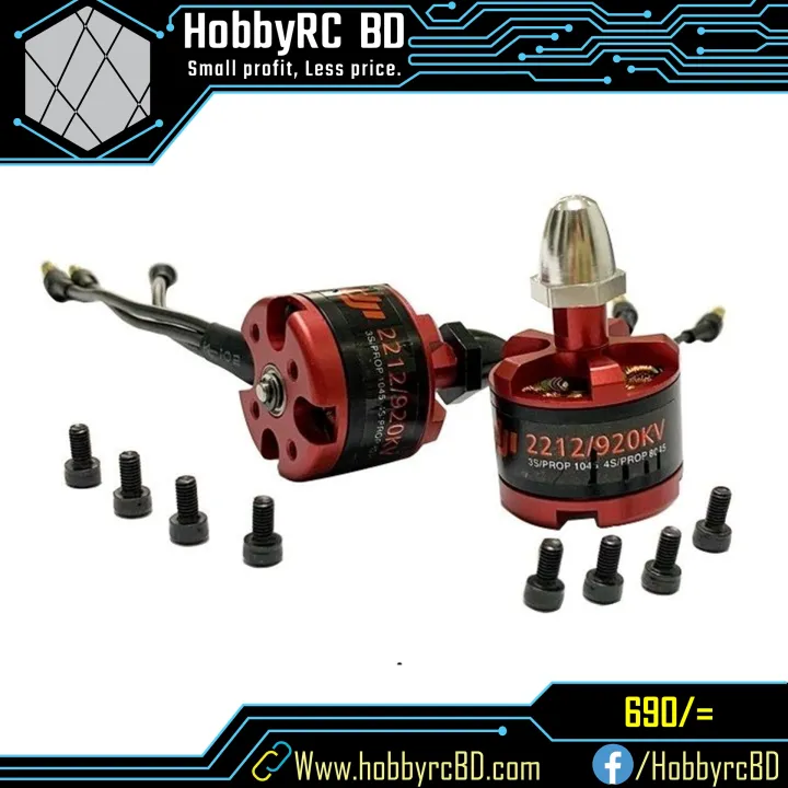 2 Pcs DJI 2212 920KV BLDC Brushless DC Motor for Multicopter/ Drone/ Plane RC