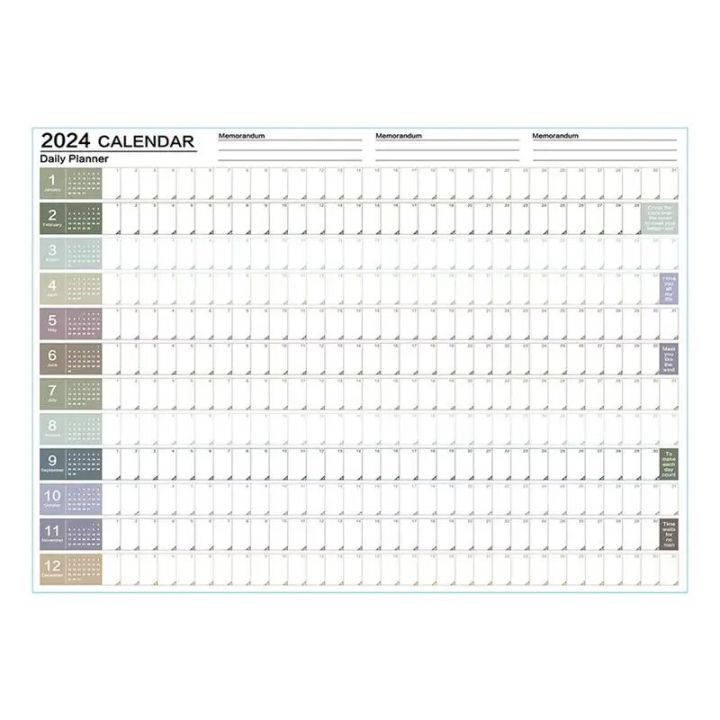 2024 Wall Calendar 12 Monthly Calendar Poster Calendars Annual Yearly Planner Thick Paper 29x20 Inch Home Schooling Planner