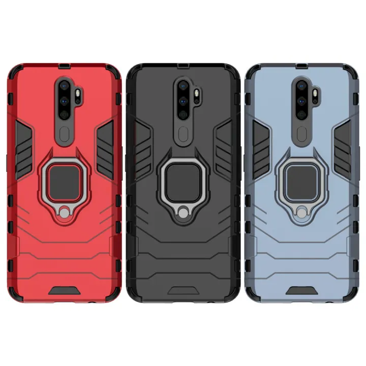 Lenuo%20Phone%20Case%20for%20Oppo%20A9%202020%20/%20A5%202020%20Silicone%20PC%20Metal%20Ring%20Holder%20Cover%20-%20Image%203