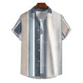 Hawaiian Men's Colourful Striped Social Camisa Short Sleeve Shirts For Men Casual Top Oversized Tee Clothing Fashion Y2k Hot.