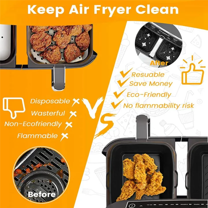 Silicone%20Air%20Fryer%20Liners%20for%20Ninja%20Dual%20Air%20Fryer%20AF400UK%20&%20Tower%20T17088,%20Foldable%20Silicone%20Air%20Fryer%20Basket%20Inserts%20-%20Image%204