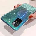 For Redmi Note 11 4G Case Glitter Silicone Soft Cases Starry Sky String Glitter Transparent Space Stars Moon Redmi Note11 4G Back Cover.