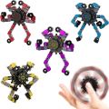 Transformable Chain Robot Toy DIY Deformation Robot Deformed Mechanical Spiral Twister Decompression Fingertip Toy. 