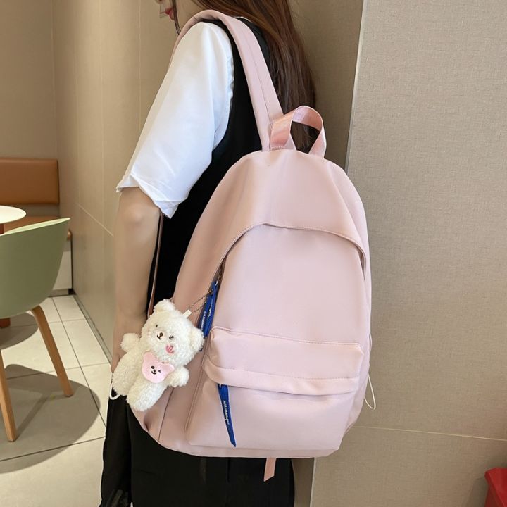 Student School Bag Women's Simple Large Capacity Men's Backpack Japanese Casual Travel Backpack High School College Student School Bag