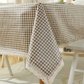 Cross-border check tablecloth, printed floral fabric, tablecloth, rectangular coffee table cushion cloth, tassel tablecloth, no-wash tablecloth. 
